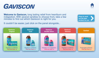 Gaviscon - Flash kiosk presentation