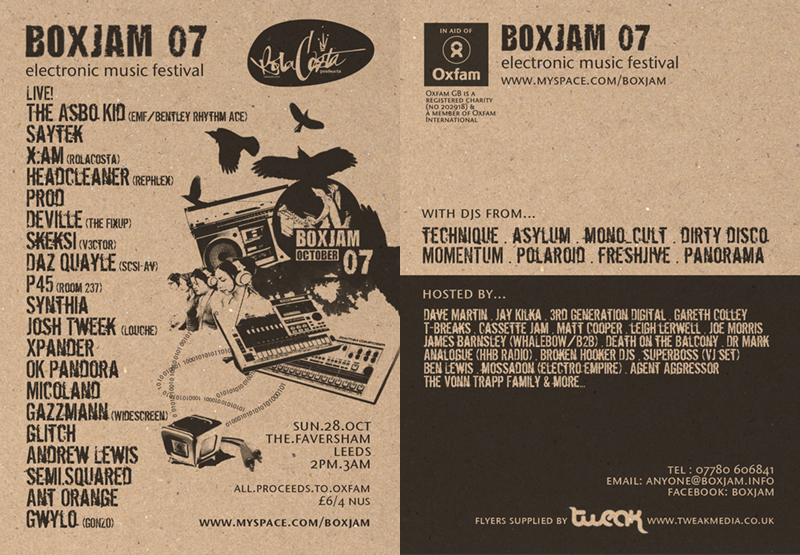 Boxjam - Printed flyer design