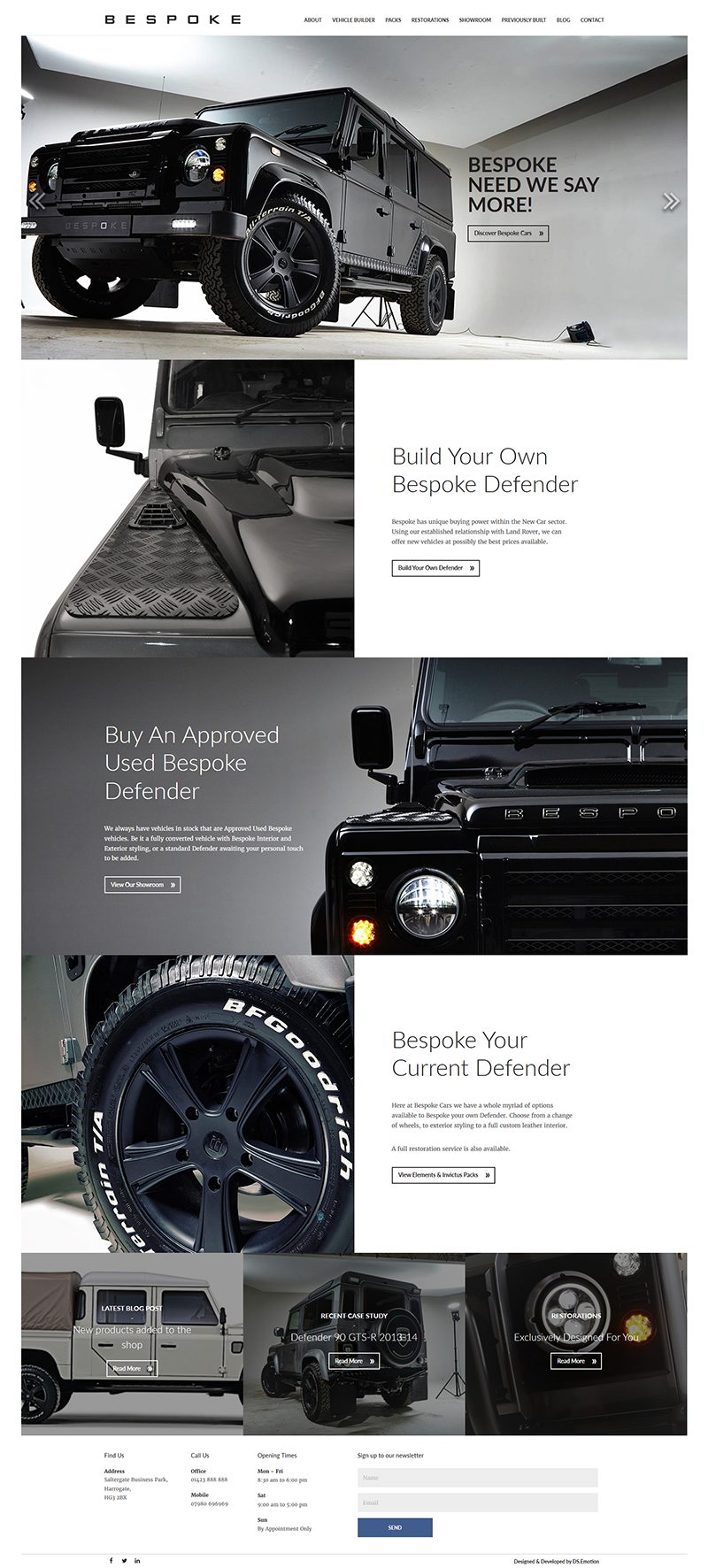 Bespoke Cars - Wordpress site