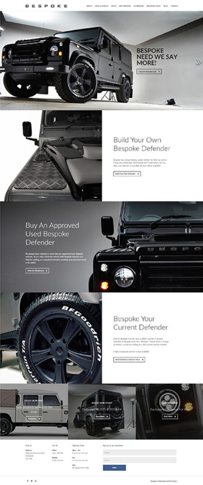 Bespoke Cars - responsive Wordpress website